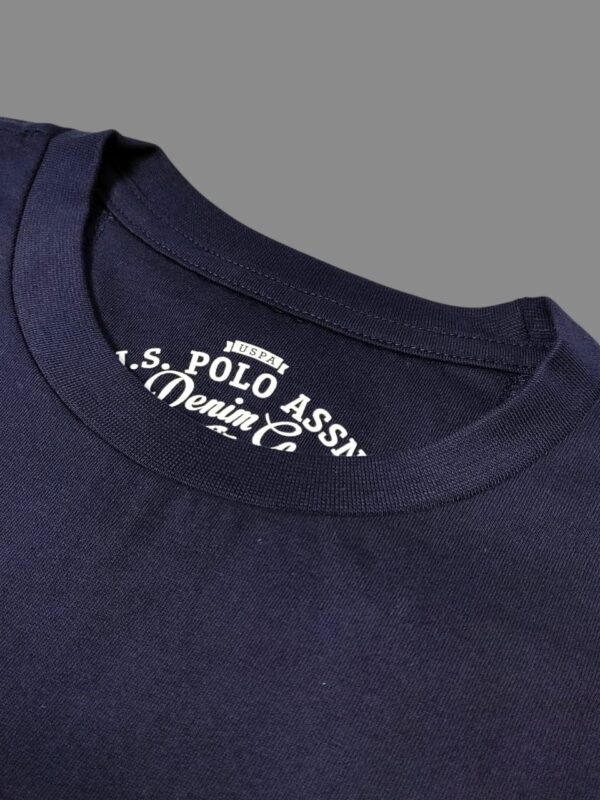 Men Graphic Print Round Neck Cotton Blend Blue T-Shirt - Image 2
