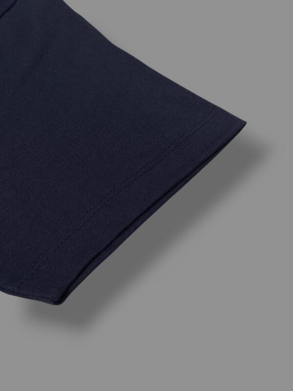 Men Graphic Print Round Neck Cotton Blend Blue T-Shirt - Image 4