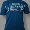 Men Graphic Print Round Neck Cotton Blend Blue T-Shirt