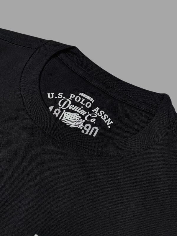 Men Graphic Print Round Neck Cotton Blend Blue T-Shirt - Image 2