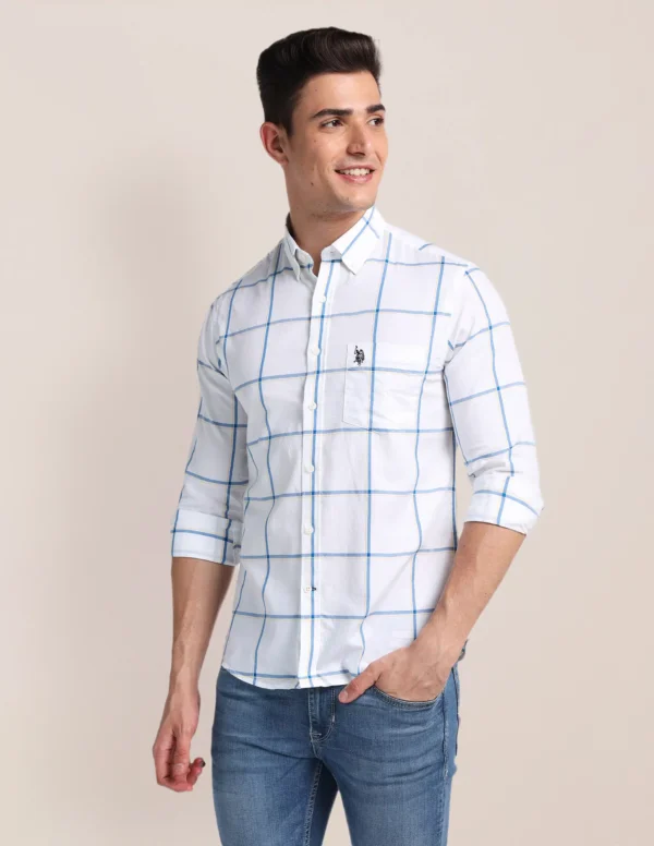 Windowpane Check Dobby Shirt - Image 7