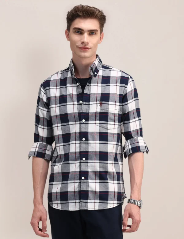 Tartan Check Oxford Cotton Shirt