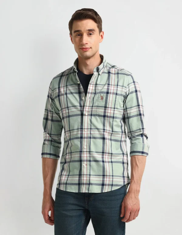 Slim Fit Madras Checked Shirt