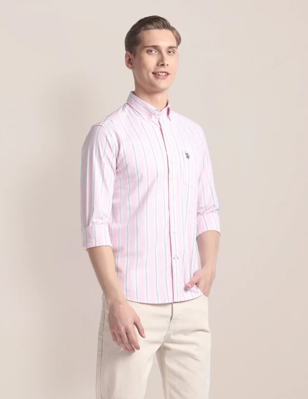 Vertical Stripe Oxford Shirt - Image 3