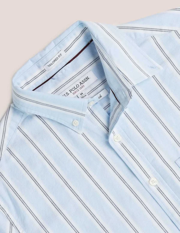 Vertical Stripe Oxford Shirt - Image 5