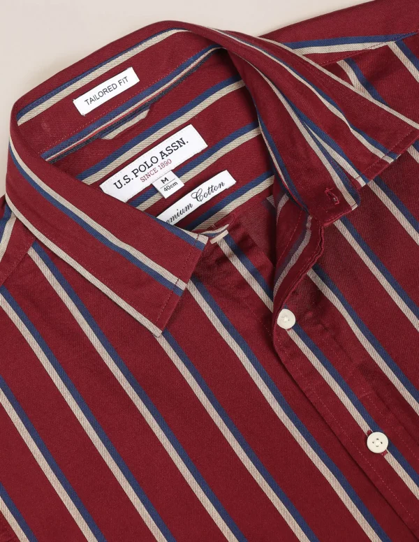 Vertical Stripe Twill Shirt - Image 6