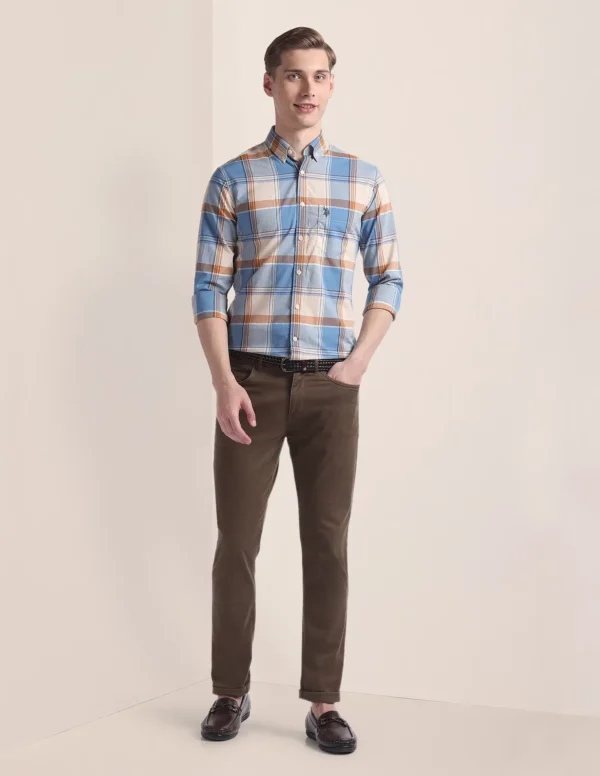 Pure Cotton Plaid Shirt - Image 7