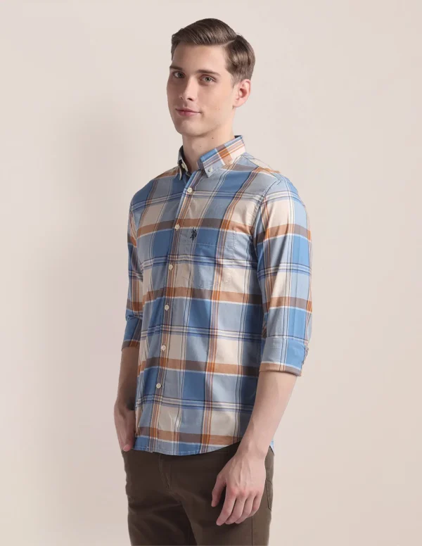 Pure Cotton Plaid Shirt - Image 5