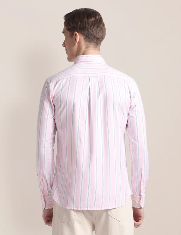 Vertical Stripe Oxford Shirt - Image 4