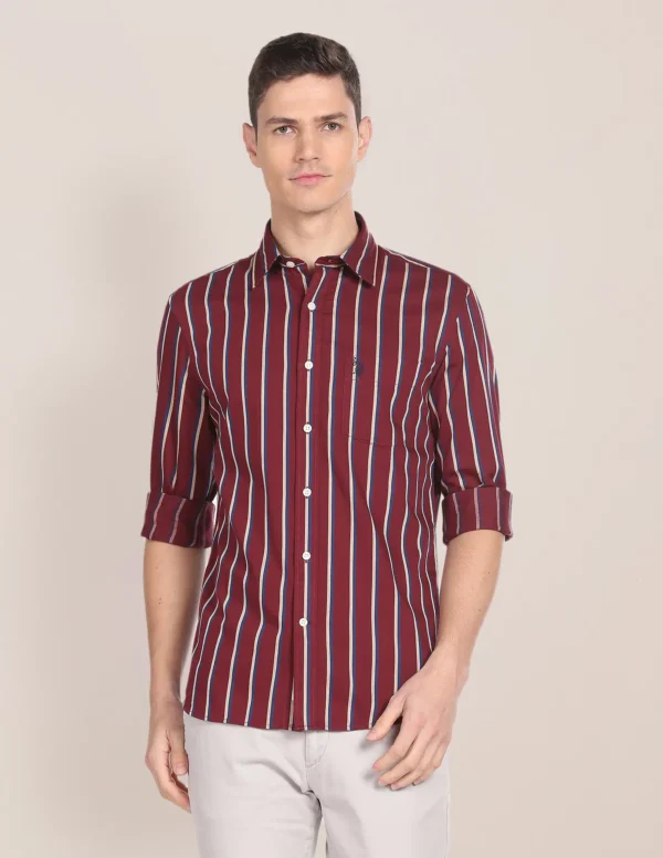 Vertical Stripe Twill Shirt - Image 2
