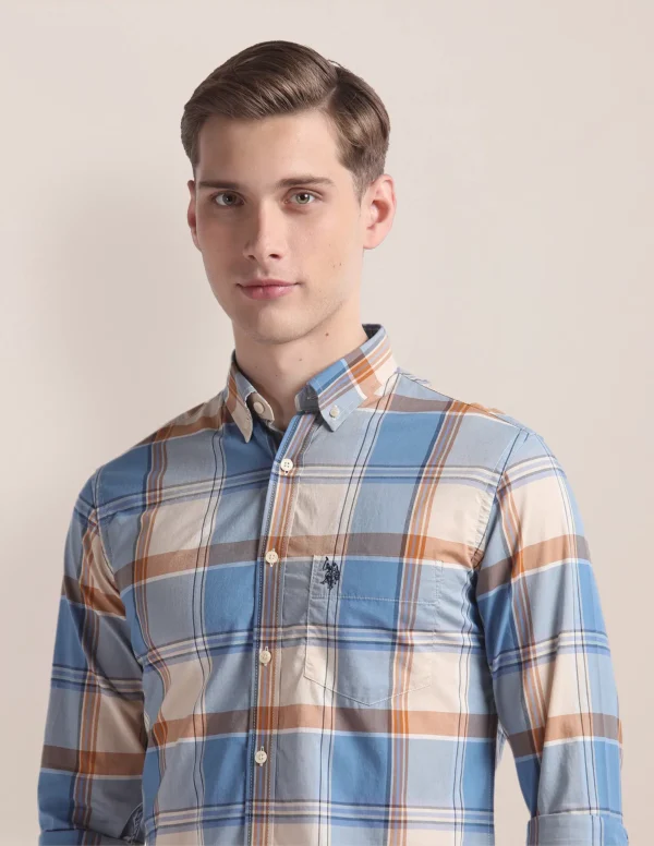 Pure Cotton Plaid Shirt - Image 2
