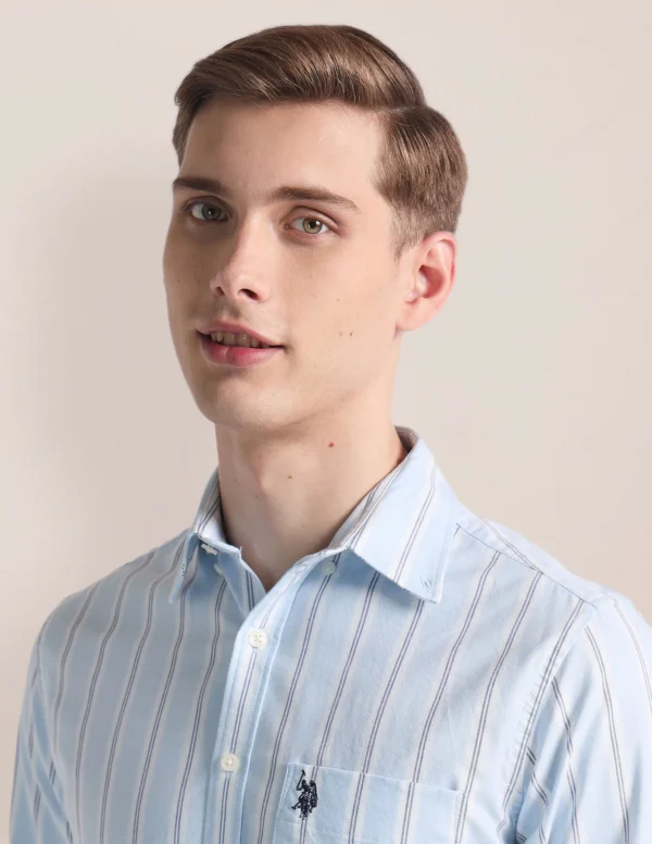 Vertical Stripe Oxford Shirt - Image 3