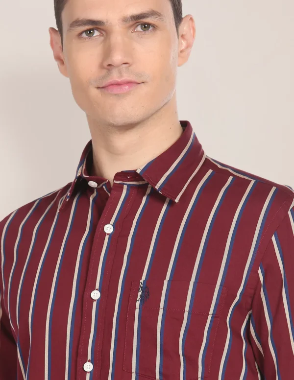 Vertical Stripe Twill Shirt