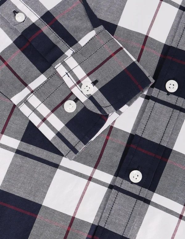 Tartan Check Oxford Cotton Shirt - Image 2